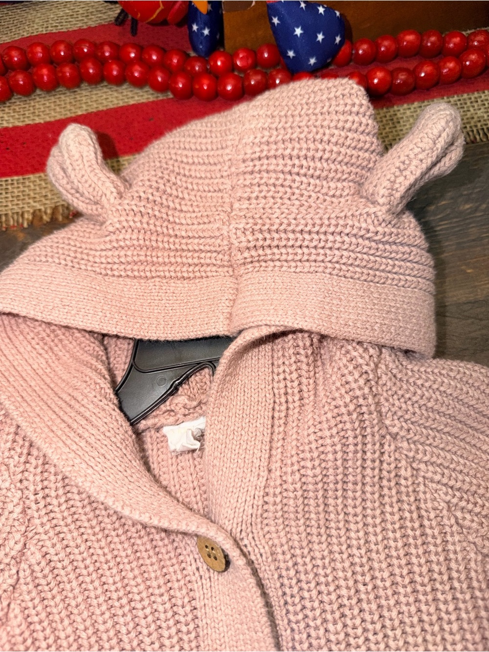 ✨ Jamie Kay Pink Cotton Hooded Cardigan Duo - Size 1 Bundle of 2. Ears on hood - Picture 7 of 14
